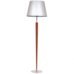 Lampa stojací 14036, nerez/dřevo, bez stínidla