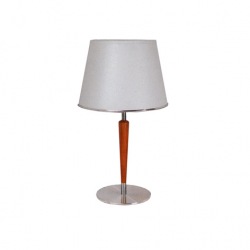 Lampa stolní 14006, nerez/dřevo, bez stínidla