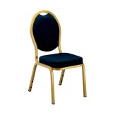 Banketní židle OPERA, zlatá/modrá