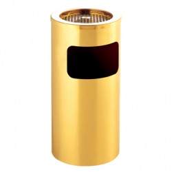 Stojanový koš s popelníkem GPX-12A-01, kulatý, zlatý