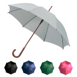 Deštník Express automatický s dřevěnou rukojetí, černá barva